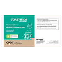 Coastwide Professional CP70 Washroom Cleaner Concentrate Secondary Label-For use on a secondary container