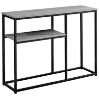 Monarch Specialties 3514 Accent Table - 42"L/Grey/Black Metal Hall Console-High functioning, compact console table suitable for any space