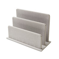 Martha Stewart Linen Letter Sorter - Grey-File organizer is great for keeping your desktop neat and tidy