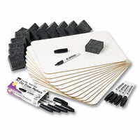 Charles Leonard effaçable à sec effaçable à sec double face magnétique Lapboard Class Pack, 9 "x 12", paquet de 12-Méthode d'apprentissage respectueuse de l'environnement : il suffit d'écrire, d'effacer et de réutiliser