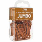 JAM Paper Colored Jumbo 2" Paper Clips - Rose Gold - 2 Packs of 75-Size: 2 inches (Large/Jumbo)