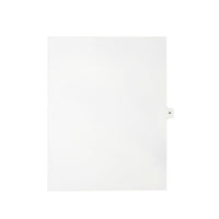 Mark Maker Legal Exhibit Index Tab White Single Tabs, 1/15th Cut, Letter Size, No Holes, Letter W, 25 Pack-White Single Tabs, 1/15th Cut