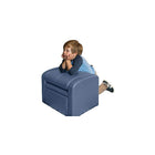 Uncaged Ergonomics STASH Upholstered Folding Kids Chair w/ Built in Storage, Ottoman Conversion, Blue-Dimensions: 20" x 16" x 25"