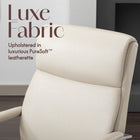 Elle Décor Lisette Ellegant Office Chair - 25-1/2" W x 29" D x 40-3/4"-44-1/2" H - Ivory-Weight: 35.34 lb