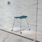Flash Furniture HERCULES Series Adjustable Navy Bath & Shower Chair with Non-slip Feet-Tool-Free Assembly