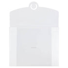 JAM Paper Plastic Portfolio with Tuck Flap Closure, 8.5 x 6.5 x 0.25, Clear Frost, 24 Pack (3788B)-Material: Plastic