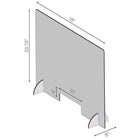 Mark Maker Acrylic Sneeze Guard - 18" W x 23.75" H-Available with acrylic feet to easily stand on countertops for portability and quick installation with no tools required.