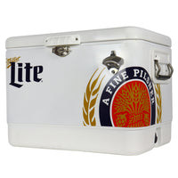 Miller Lite Ice Chest Cooler with Bottle Opener - 51 L (54 qt) - 85 Cans-51L (54 qt) capacity holds up to 85 standard soda cans