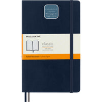 Moleskine Classic Large Expanded Notebook - Soft Cover - Ruled - 5" x 8.25" - Sapphire Blue - (606259)-Sapphire Blue Soft Cover