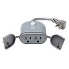 Geeni All Weather Outdoor DUO Dual Outlet Smart Wi-Fi Plug - Grey-Product H x W x D: 3.15 in x 4.92 in x 1.57 in
