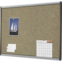 Staples Premium Coloured Cork Bulletin Boards, Aluminum Frame, 18" x 24"-Lightweight aluminum top/bottom frame for professional durability.