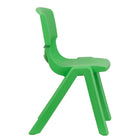 Flash Furniture - Chaise d'école empilable en plastique vert avec hauteur de siège de 15,5 po-Quantité de pile: 10
