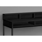 Monarch Specialties 7700 48" Computer Desk - Black/Black Standing Height-Finished on all sides for flexible placement anywhere in a home office