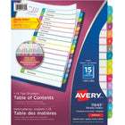 Avery Ready Index Intercalaires personnalisables avec table des matières - 11845-Couleurs vives et onglets arrondis, pour une allure chic et contemporaine. 
