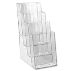Eddie's Hang-Up Display Ltd. Multi-Compartment Trifold Brochure Literature Holder - Clear - 4 Pockets - 10 Pack-Literature Holder
