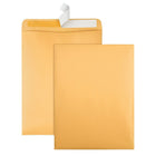 Staples Kraft Catalogue Envelopes with QuickStrip Closure - 10" x 13" - Brown - 100 Pack-QuickStrip adhesive strip seals envelope without moisture. Simply peel off the strip and press down to close