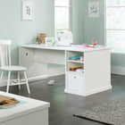 Sauder 66"W Craft Pro Series Craft Table - White-  Melamine top surface is heat, stain, and scratch-resistant