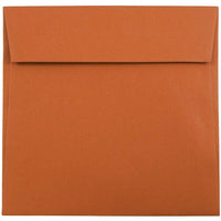 JAM Paper 6.5" x 6.5" Square Envelopes, Dark Orange, 25 Pack (3157452)-Square invitation envelope
