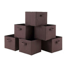 Winsome Capri Foldable Fabric Baskets, Chocolate, 6 Pack-Perfect for storage in any room