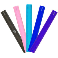 Staples Plastic Flexible Ruler - 12"/30cm - Assorted-12"/30cm ruler, ideal for school use measuring