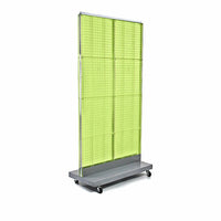 Azar Displays Pegboard Floor Stand, 32" x 60", Green (700732-GRE)-Made from pegboard