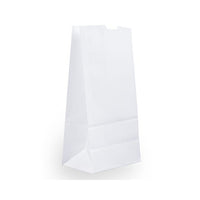 Jam Paper Kraft Lunch Bags - Medium - 5" x 9.75" x 3" - White - 25 Pack-Color: White Kraft