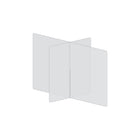 Mark Maker 4 Way Table Divider - 42" L x 23.5" W x 31.5" H - 1/4" clear acrylic - no pass throughs-Social distancing for up to 4 people