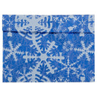 JAM Paper Foil Envelopes, Booklet, 5 x 6 1/8, Blue with White Snowflake, 100 Pack (01336166B)-Envelope opening: open end