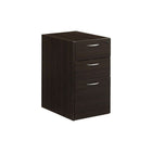Office Star Napa Collection Box/Box/File Pedestal, Assembled, Espresso-Scratch-resistant, textured thermally fused laminate surfaces