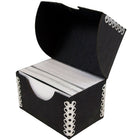 JAM Paper Kraft Ecoboard Business Card Box, Black Recycled Kraft with Metal Edge, 5 Pack (9064 202g)-Black kraft
