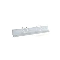 Azar Displays 2" x 8" J-Bar System, 4 Pack (900052)-Plastic hooks attached for easy mounting