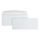 Quality Park #10 White Envelopes - 4-1/8" x 9-1/2" - 1000 Pack-Open end with gummed flap
