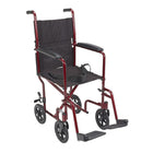 Drive Medical – Fauteuil roulant léger, rouge, largeur du siège de 17 po-Rouge, aluminium