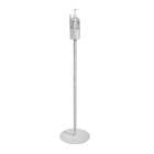 Futech 47"H Floor Stand with Hand Sanitizer Bottle Holder - Silver-47"H Total Height