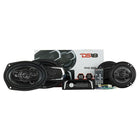 DS18 Auto Stereo Package with Bluetooth Receiver, 2 x 6.5" 4-Way and 2 x 6x9" 5-Way Speakers-Package includes everything you need for a great automotive stereo system