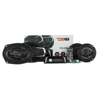 DS18 Auto Stereo Package with Bluetooth Receiver, 2 x 6.5" 4-Way and 2 x 6x9" 5-Way Speakers-Package includes everything you need for a great automotive stereo system