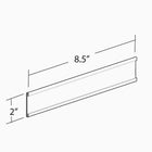 Azar Displays 2" x 8.5" Plastic Adhesive-Back C-Channel Nameplates, Clear, 10 Pack (199608)-Comes with two-sided adhesive tape