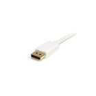 StarTech 2m (6 ft) White Mini DisplayPort to DisplayPort 1.2 Adapter Cable M/M, DisplayPort 4k-Cost-effective solution for adding a standard DisplayPort connection to your Mini Displayport-equipped PC or Mac®