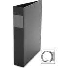 Davis Vinyl Round-Ring Legal Size Binder, 2", Black-Legal-size 2" 4-ring binder offers round rings, inside pockets and label holder on spine