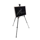 Futech - Chevalet portatif sur trépied PE001 en aluminum, 50 po x 34 po x 29 po, noir-Pince supérieure et plateau inférieur réglables permettant de multiples configurations