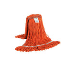 Globe Syn-Pro Synthetic Looped End Wet Mop, Orange, 24oz, 12 Pack (3092O)-Made from Anti-Shrink Synthetic Blended Yarns that can Withstand Repeated Launderings