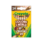 Crayola Colors of the World Skin Tone Crayons - 24 Count-Includes colours such as Deepest Almond, Medium Golden and Light Rose.