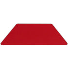 Flash Furniture Mobile 29.5"W x 57.25"L Thermal Laminate Activity Table - Trapezoid - Red-Table can be used alone or grouped together for cooperative learning