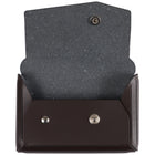 JAM Paper Leather Business Card Case, Angular Flap, Dark Brown, 100 Pack (2233317458B)-Dimensions: 2-1/2"(H) x 4"(W) x 3/4"(D)