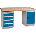 Kleton Pre-Designed Workbenches, Door & Drawers, 2500 Lbs. Cap., 72" W x 30" D, 34" H-Capacity: 2500 lbs.