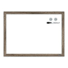 Quartet Wood Finish Frame Magnetic Dry-Erase Board - 24" x 36" - Assorted-Features on-trend rustic wood wrap frame in assorted colours: ash grey or weathered white