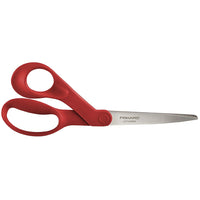 Fiskars 8" Premier Left-Hand Bent Scissors - Red-8" Length