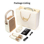 Divoom Songbird Home ktv Sound Set Outdoor Karaoke Bluetooth Small Speaker With Dual Wireless Microphone - White-5