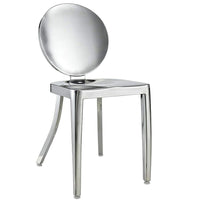 Nicer Furniture Kong Side Chair - Stainless Steel - 2 Pack-Contemporary design with durable stainless steel construction