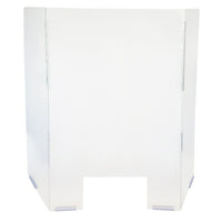 Eddie's Plexiglass Acrylic Protective Shield - 24"W x 36"H x 12"D - Clear-Countertop Cashier Protective Barrier (Sneeze Guard / Plexiglass Shield)